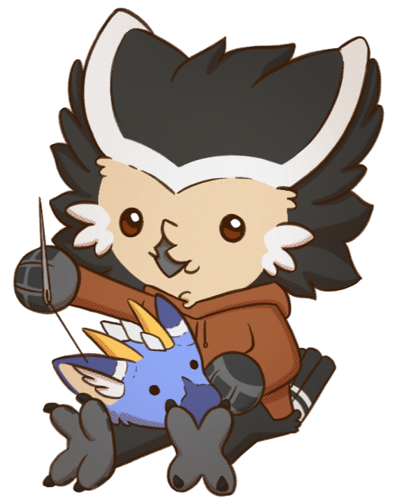 A chibi version of my owl fursona Cider